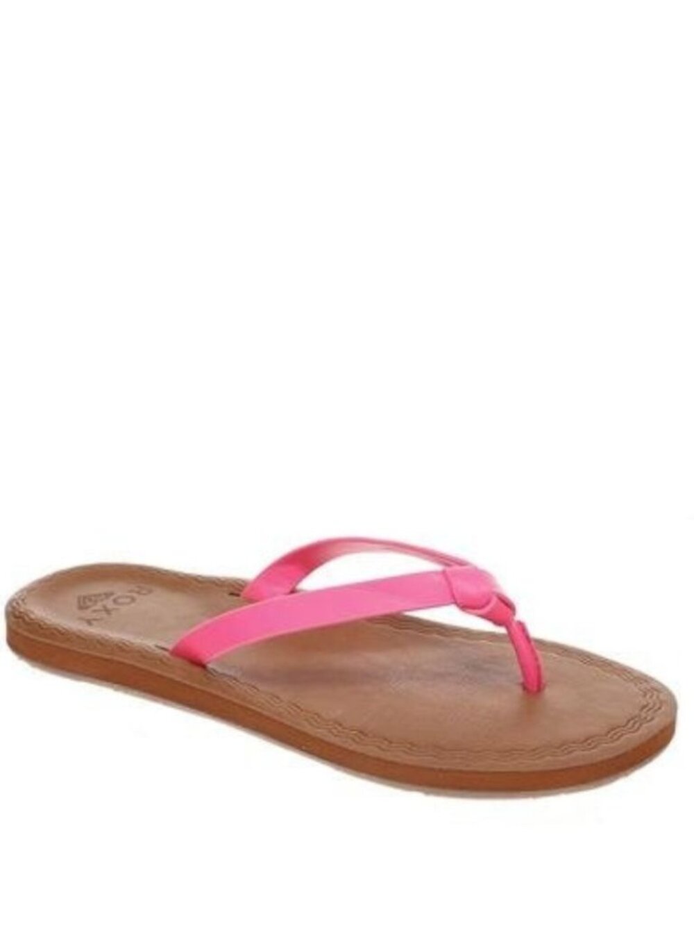 32$ Roxy Luv Me Knot Thong Flip Flops Sandals Women's Size 8 M US Hot Pink